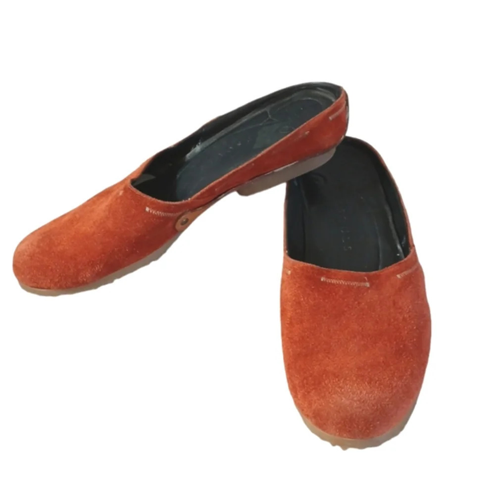 Gentle Souls By Kenneth Cole Rust Suede Slip On Mules Women’s Size 10